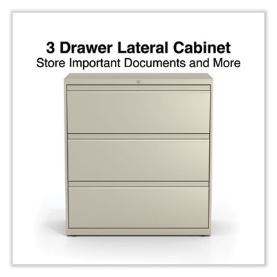 Alera Lateral File, 3 Legal/Letter/A4/A5-Size File Drawers, Putty, 36" x 18.63" x 40.25" (ALEHLF3641PY) ALEHLF3641PY