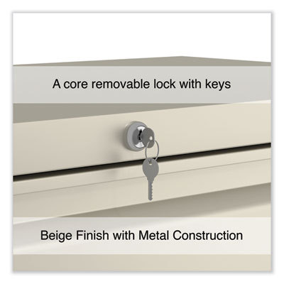 Lateral File, 3 Legal/Letter/A4/A5-Size File Drawers, Putty, 36