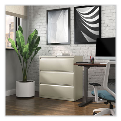 Lateral File, 3 Legal/Letter/A4/A5-Size File Drawers, Putty, 36