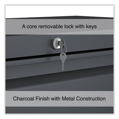 Lateral File, 4 Legal/Letter/A4/A5-Size File Drawers, Charcoal, 36