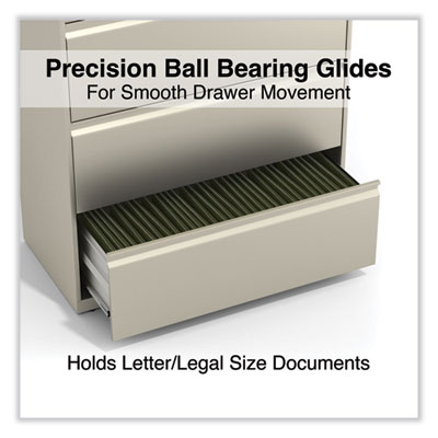 Lateral File, 4 Legal/Letter-Size File Drawers, Putty, 36