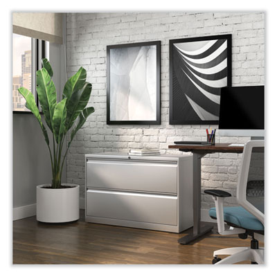 Lateral File, 2 Legal/Letter-Size File Drawers, Light Gray, 42