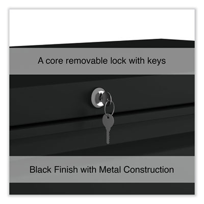 Alera Lateral File, 3 Legal/Letter/A4/A5-Size File Drawers, Black, 42" x 18.63" x 40.25" (ALEHLF4241BL) ALEHLF4241BL