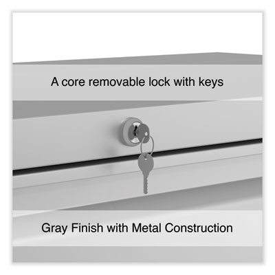 Lateral File, 3 Legal/Letter/A4/A5-Size File Drawers, Light Gray, 42