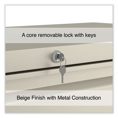 Lateral File, 3 Legal/Letter/A4/A5-Size File Drawers, Putty, 42