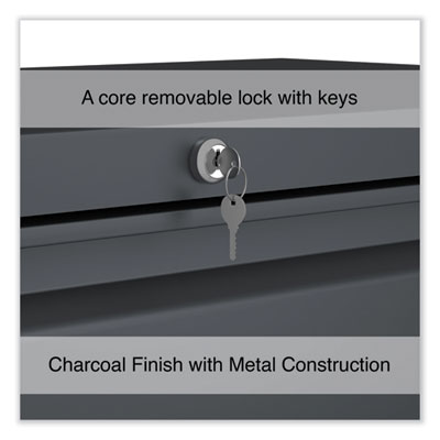 Lateral File, 4 Legal/Letter/A4/A5-Size File Drawers, Charcoal, 42