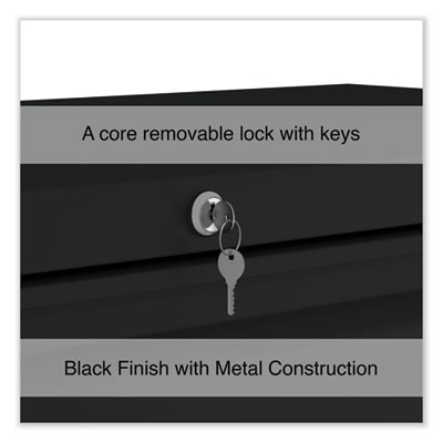 Lateral File, 5 Legal/Letter/A4/A5-Size File Drawers, Black, 42