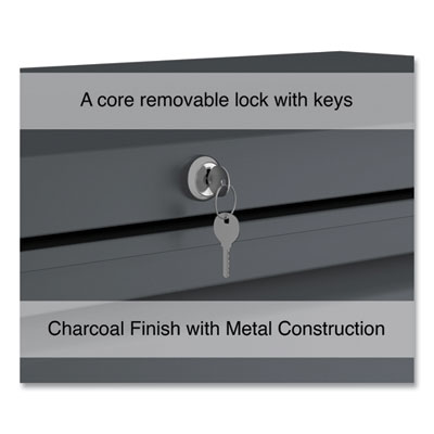 Alera Lateral File, 5 Legal/Letter/A4/A5-Size File Drawers, Charcoal, 42" x 18.63" x 67.63" (ALEHLF4267CC) ALEHLF4267CC
