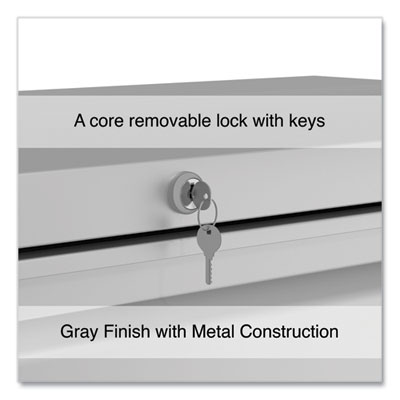 Lateral File, 5 Legal/Letter/A4/A5-Size File Drawers, 1 Roll-Out Posting Shelf, Light Gray, 42