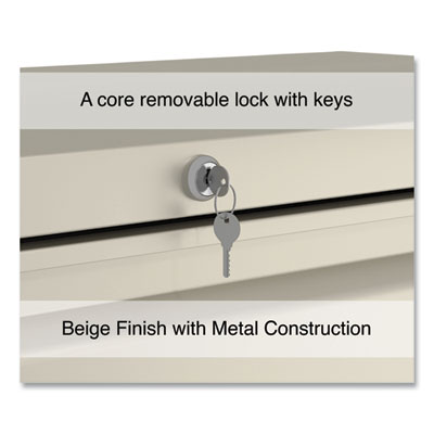 Lateral File, 5 Legal/Letter/A4/A5-Size File Drawers, Putty, 42