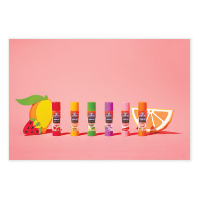 Clear School Glue Stick, Scented, Assorted, 0.21 oz, Dries Clear, 30/Pack