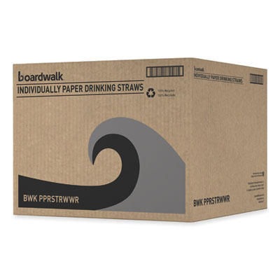Individually Wrapped Paper Straws, 7.75