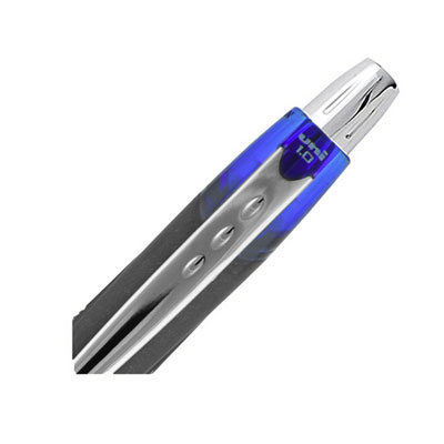 Jetstream Hybrid Gel Pen, Retractable, Bold 1 mm, Blue Ink, Black/Silver/Blue Barrel