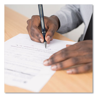 Jetstream Hybrid Gel Pen, Stick, Bold 1 mm, Black Ink, Black/Silver Barrel