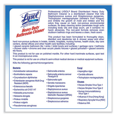 Disinfectant Heavy-Duty Bathroom Cleaner Concentrate, Fresh Lime, 1 gal Bottle