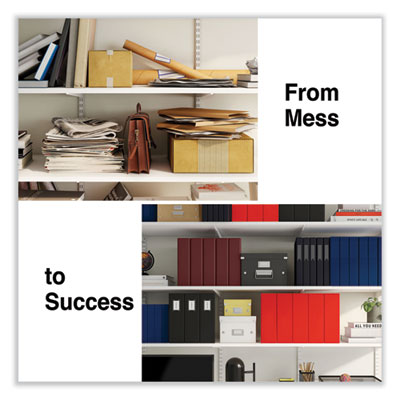 Deluxe Non-View D-Ring Binder with Label Holder, 3 Rings, 4