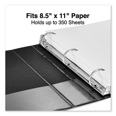 Deluxe Non-View D-Ring Binder with Label Holder, 3 Rings, 1.5