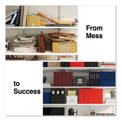 Deluxe Non-View D-Ring Binder with Label Holder, 3 Rings, 1.5