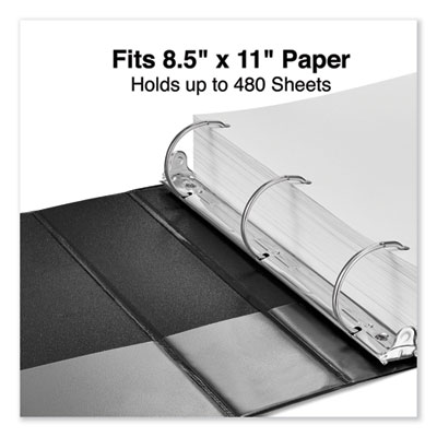 Deluxe Non-View D-Ring Binder with Label Holder, 3 Rings, 2