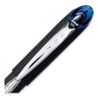 Jetstream Hybrid Gel Pen, Stick, Bold 1 mm, Blue Ink, Black/Silver/Blue Barrel