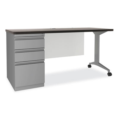 Alera Modern Teacher Series Pedestal Desk, Left-Side Pedestal: Box/Box/File, 60