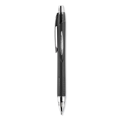 Jetstream Hybrid Gel Pen, Retractable, Bold 1 mm, Black Ink, Black/Silver Barrel