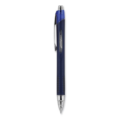 Jetstream Hybrid Gel Pen, Retractable, Fine 0.7 mm, Blue Ink, Blue/Silver Barrel