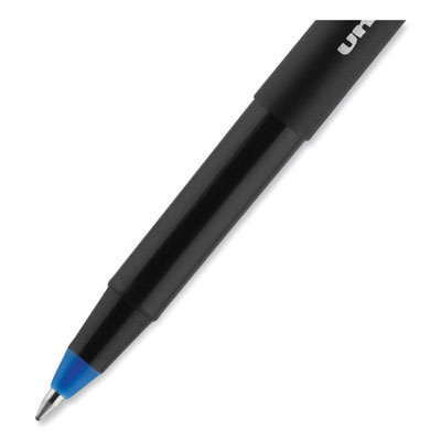 ONYX Rollerball Pen, Stick, Fine 0.7 mm, Blue Ink, Black/Blue Barrel, 72/Pack