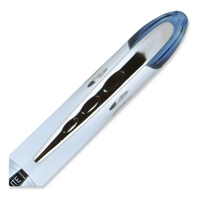 VISION ELITE BLX Series Hybrid Gel Pen, Stick, Bold 0.8 mm, Blue-Infused Black Ink, White/Blue/Clear Barrel