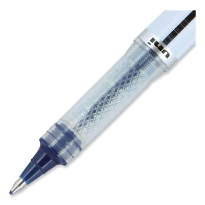 VISION ELITE BLX Series Hybrid Gel Pen, Stick, Bold 0.8 mm, Blue-Infused Black Ink, White/Blue/Clear Barrel