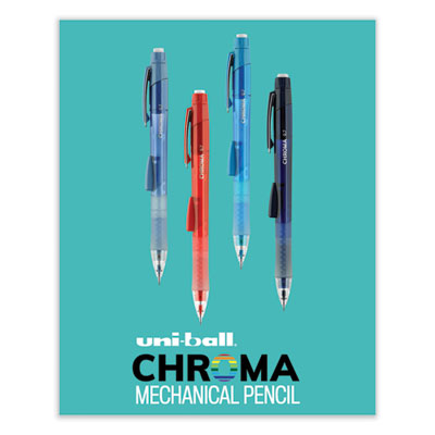 Chroma Mechanical Pencil, 0.7 mm, HB (#2), Black Lead, Cobalt Barrel, Dozen