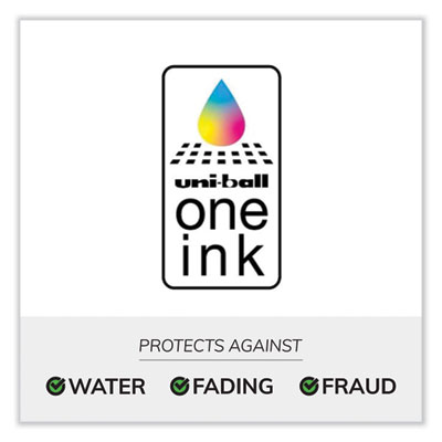 uniONE Gel Pen, Retractable, Medium 0.7 mm, Blue Ink, White/Blue Barrel, Dozen