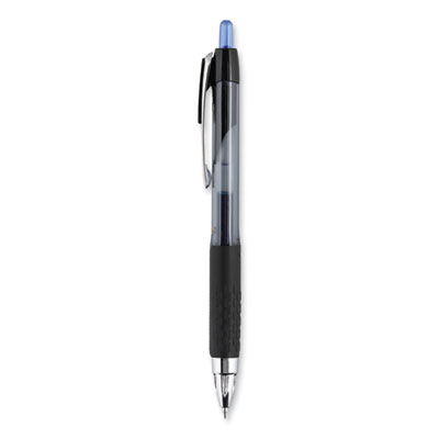207 Ultra Micro Gel Pen, Retractable, Ultra-Micro 0.38 mm, Blue Ink, Clear/Black Barrel