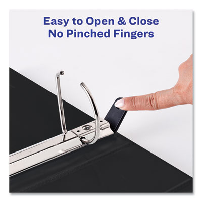 Heavy-Duty Non Stick View Binder with DuraHinge and Slant Rings, 3 Rings, 3