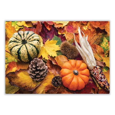 Autumn Days Multi-Pack Placemats, 10 x 14, Three Different Designs, 1,000/Carton