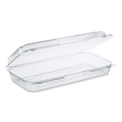 Dart StayLock Clear Hinged Lid Containers, 8 x 13.38 x 2.6, Clear, Plastic, 200/Carton (DCCPET90UT1) DCCPET90UT1