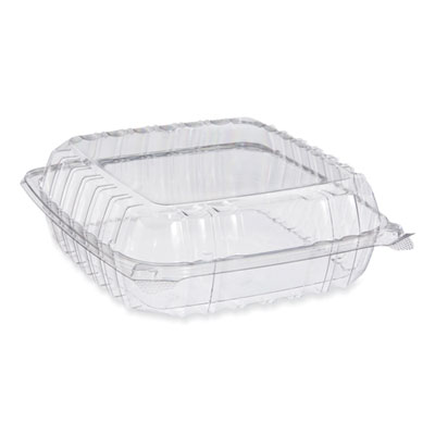 Dart ClearSeal Hinged-Lid Plastic Containers, 9.3 x 8.83 x 3, Clear, 200/Carton (DCCPET95PST1) DCCPET95PST1