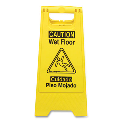 Impact® Bilingual Yellow Wet Floor Sign
