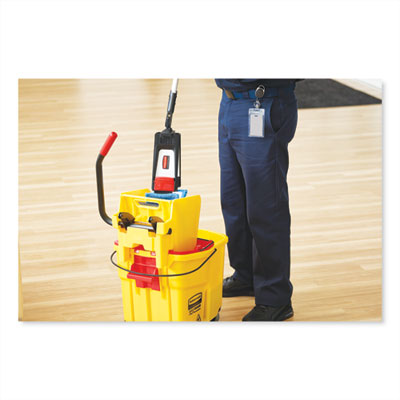 WaveBrake 2.0 Bucket/Wringer Combos, Side-Press with Drain, 8.75 gal, Yellow