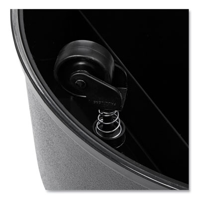 Rolling Step Stool, Curved Design, 2-Step, Retracting Casters, 350 lb Capacity, 16