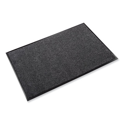 Crown-Tred Indoor/Outdoor Scraper Mat, Rubber, 43.75 x 66.75, Black