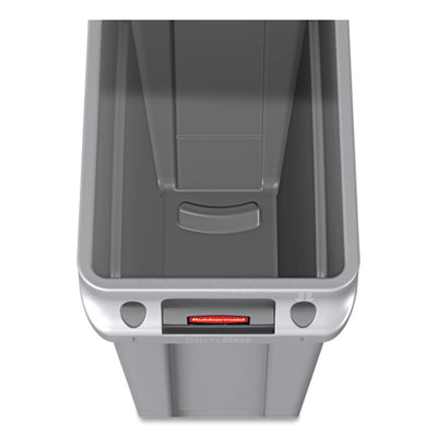 Slim Jim with Venting Channels, 16 gal, Plastic, Beige, 4/Carton