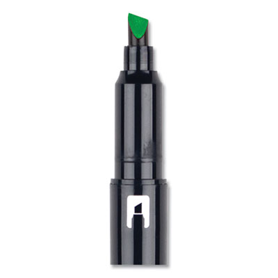 Highlighters, Yellow Green Ink, Bullet/Chisel Tip, Yellow Green Barrel, 10/Box