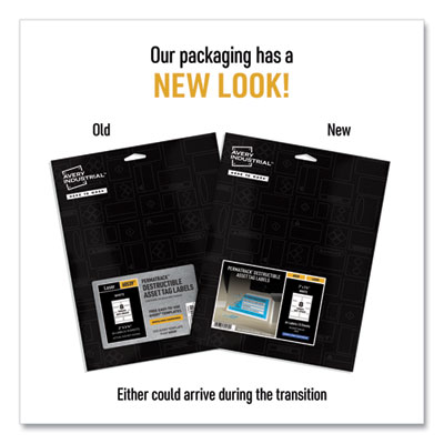 Avery Permatrack Destructible Asset Tag Labels, Laser Printers, 2 X 3.75, White, 8/sheet, 8 Sheets/pack (AVE60539) AVE60539