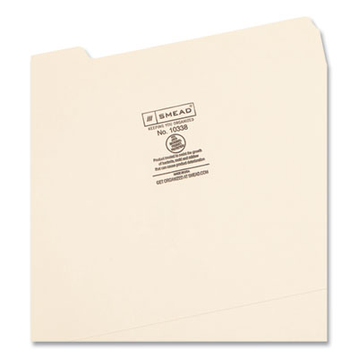 Top Tab File Folders with Antimicrobial Product Protection, 1/3-Cut Tabs: Assorted, Letter, 0.75