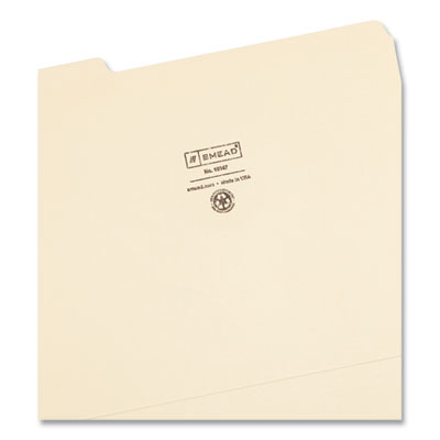 100% Recycled Reinforced Top Tab File Folders, 1/3-Cut Tabs: Assorted, Letter Size, 0.75