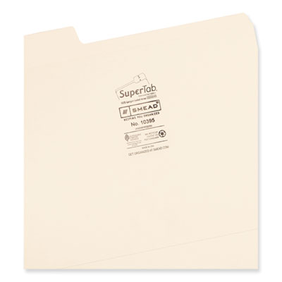 SuperTab Reinforced Guide Height Top Tab Folders, 1/3-Cut Tabs: Assorted, Letter Size, 0.75