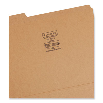 Heavyweight Kraft File Folder, 1/3-Cut Tabs: Assorted, Letter Size, 0.75