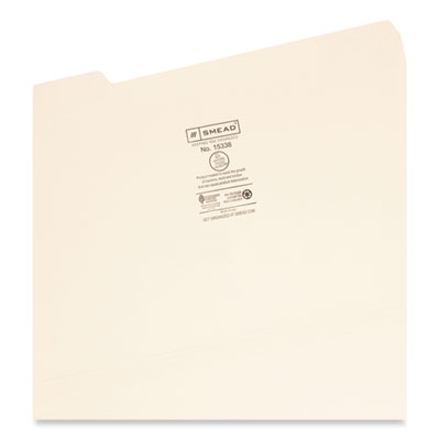 Top Tab File Folders with Antimicrobial Product Protection, 1/3-Cut Tabs: Assorted, Legal, 0.75