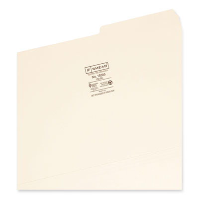 Manila Guide Height Systems File Folders, 2/5-Cut Tabs: Right of Center, Legal Size, 0.75